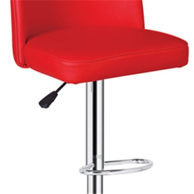 Swivel Red High Back Bar Chair