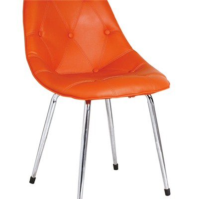 Orange Commercial Leather Bar Chair