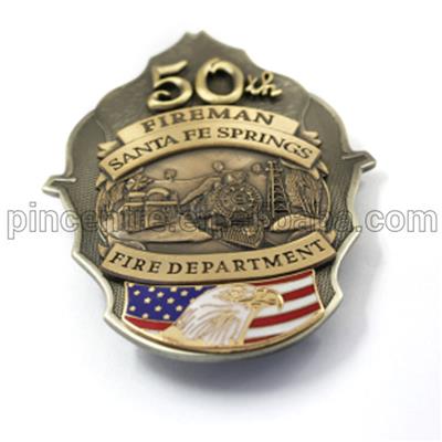 Fire Department Hard Enamel Badges