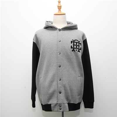 Mens Button Placket Hoodie