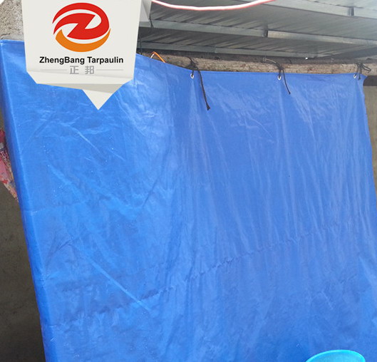 Blue/orange/white PE waterproof tarpaulin sheet China