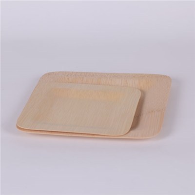 Bamboo Veneer Square Plate