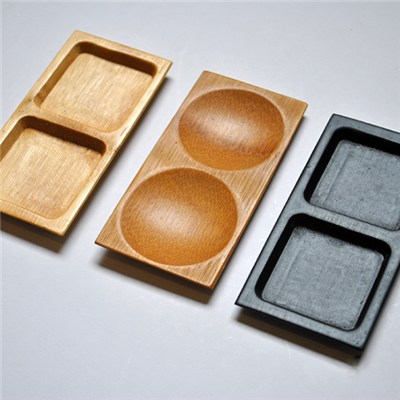 Bamboo Plate Two Compartment