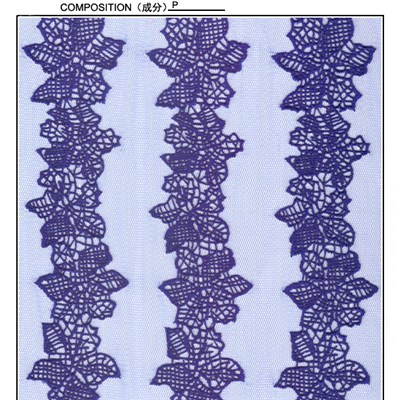 Royal Blue Chemical Lace Fabric (S1059)