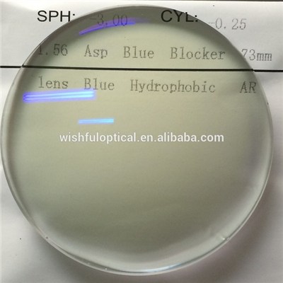 1.56 Blue Coating Super Hydrophbic Ar Lens