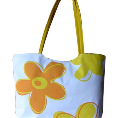 Yellow Sunshine Flower Beach Tote Bag