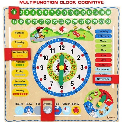 The New 2015 Calendar Wooden Clock Puzzle Hangs Taiwan Toys, Multifunction Fancy Early Childhood Cognitive Toys Time In The Season,Welcome To Sample Custom
