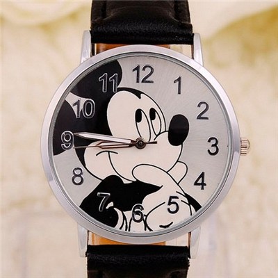 2015 Hot Cute Children Watch Cartoons Mickey Leather Strap Watch,Welcome To Sample Custom