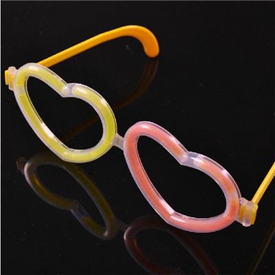 2015 Fluorescent Heart-shaped Frames, Concert Party Light-emitting Toys, Glowing Glasses Containing The Glo-sticks,Welcome To Sample Custom