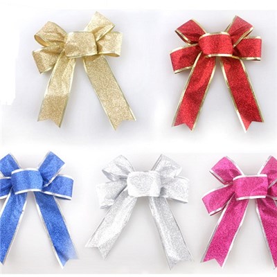 2015 Popular Christmas Ornaments, Christmas Decorations, Christmas Bowknot Adornment Aureate Bowknot,Welcome To Sample Custom