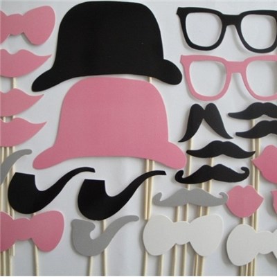 2015 Pink Wacky Party Beard, Wedding Party Photo Props Super Cute And Hospitality,Welcome To Sample Custom
