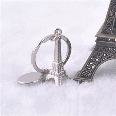 Small Tower 2015 Creative Metal Key Chain Key Ring Can Be Customized LOGO Bag Pendant,Welcome To Sample Custom