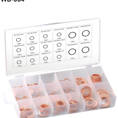 160PC COPPER WASHER ASSORTMENT