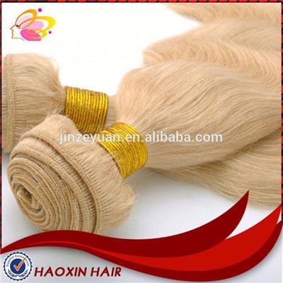 Natural Hair Extensions Blonde Weft Wavy