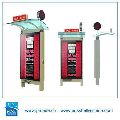 Floor-standing bus shelter double sided road light box