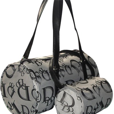 Large Round Tote Bag With Letters Printed