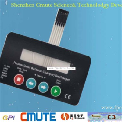 Battery Charger Membrane switch GPI-BCMS-001