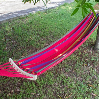 Rollover Prevention Heavy Duty Canvas Hammock With Wood (HMK-001 )