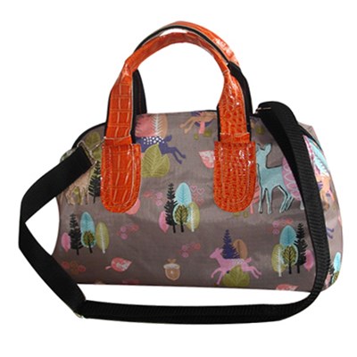 Colourful Printed Tote Bag With Large Zipper