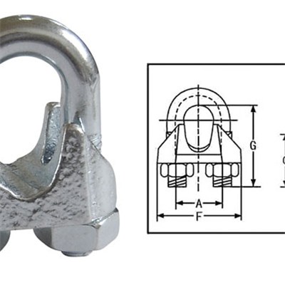 Din 741 Galv Malleable Wire Rope Clip