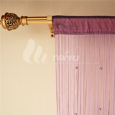 Single Color String Curtain With Beads