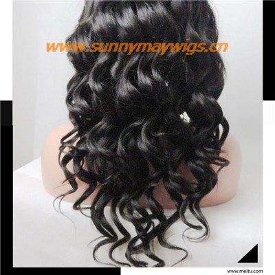 Top Grade 6A+ Sunnymay Hair Brazilian Virgin Human Hair Loose Wave Swiss Lace Full Lace Wig Can Dye Any Color In Stock