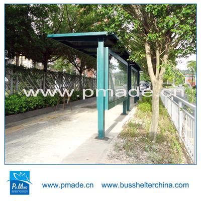 Outdoor furniture stainless steel bus station shelter for sale