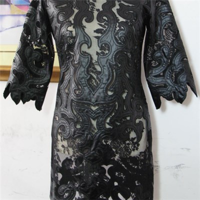 PU Embroidery Dress