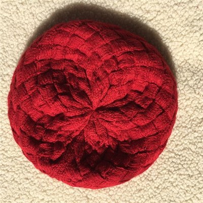 Ladies Knit Hat Beanie Red