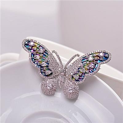 2015 Colorful Butterfly Brooches, Han Edition Women''s Delicate Copper Crystal Brooches,Welcome To Sample Custom