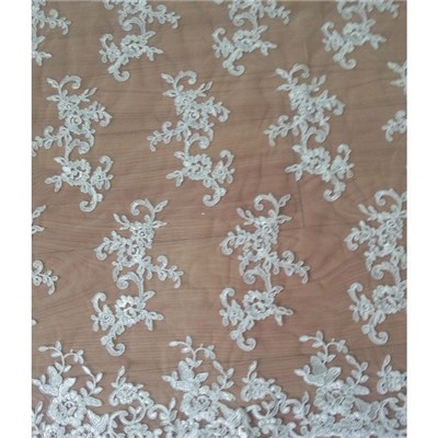 Gorgeous Bridal Floral Pattern Lace Fabric(W9017)
