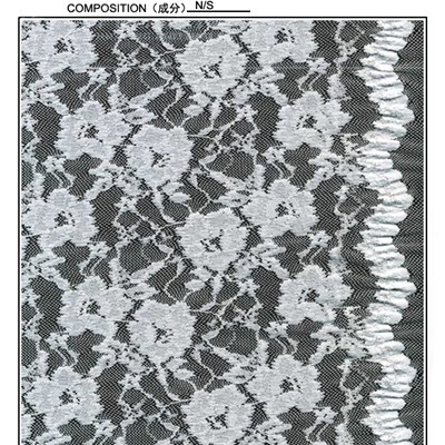 Fancy Elastic 145cm Lace Fabric (R656)
