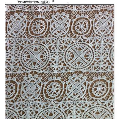 Chantilly Chemical Embroidered Net Lace Fabric (S8095)