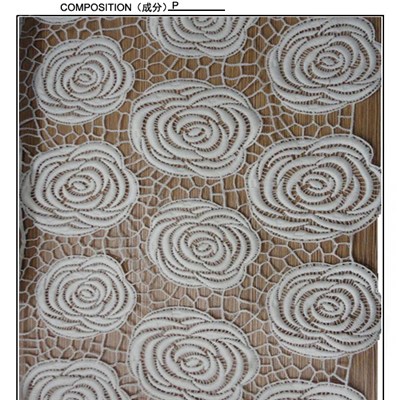 120cm Off White Crocheted Lace Fabric（S8010）