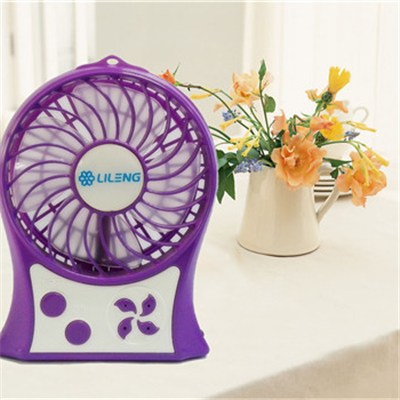 3inch Rechargeable Fan With Colorful Light And Power Bank Function（Lileng-852)