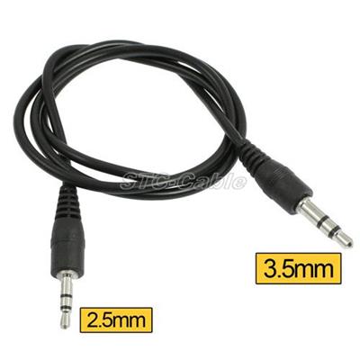 Mâle de 2,5 mm à 3,5 mm Câble Audio mâle