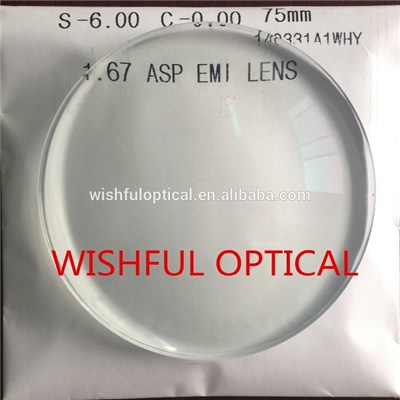 1.70 ASP Resin Lens Super Hydrophobic