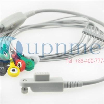 JincoMed Holter Compatible ECG 10 Lead Wires Set