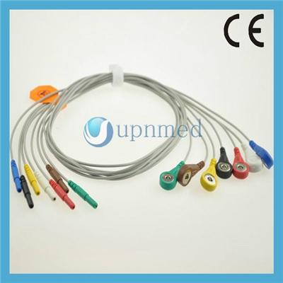 Din Holter ECG Lead Wires 2.0mm