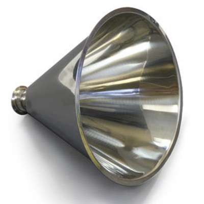 2 Triclamp Stainless Steel Powder Funnels