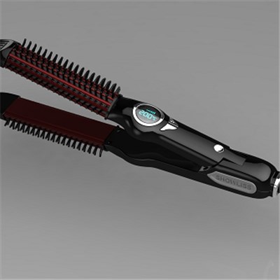 LCD Hair Straightener With Brush