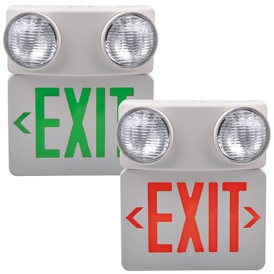 LX-7501G/R UL Exit Sign/Emergency Light Combo