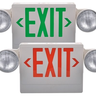 LX-7602G/R UL Exit Sign/Emergency Light Combo