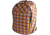 Rip-stop Fabric With Fully Check Print Backpack With Laptop Compartment