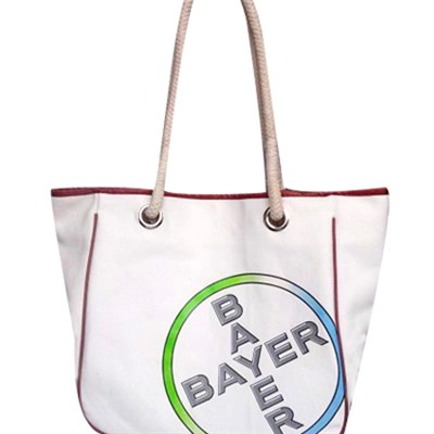 100% Cotton Canvas Tote With Cotton Rope Handles