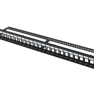 UTP Blank Patch Panel 24 Port With Back Bar