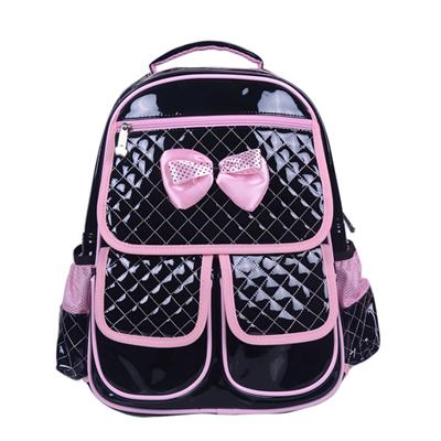 Pu Bakcpack, Shining Pu School Bag, Bow Tie Backpack,CP15020