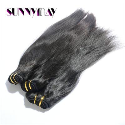 Sunnymay Natural Color Chinese Virgin Human Hair Bundles Weft Silk Straight Weave Hair Extension