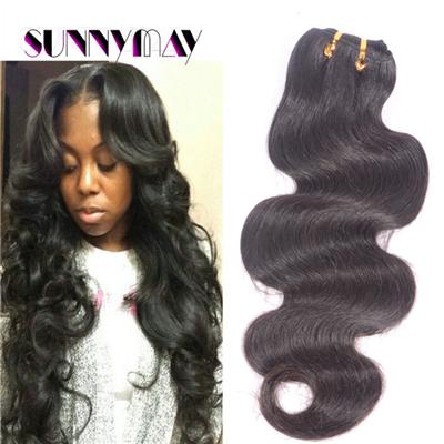 Sunnymay Hair Products Body Waver Indian Virgin Human Hair Weft Indian Hair Weave Bundles Unprocessed Human Hair Extension
