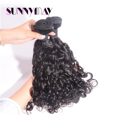 One Piece Sunnymay 100% Unprocessed Brazilian Virgin Hair Weave Spanish Curly Hair Bundle Natural Black Color Hair Extension
